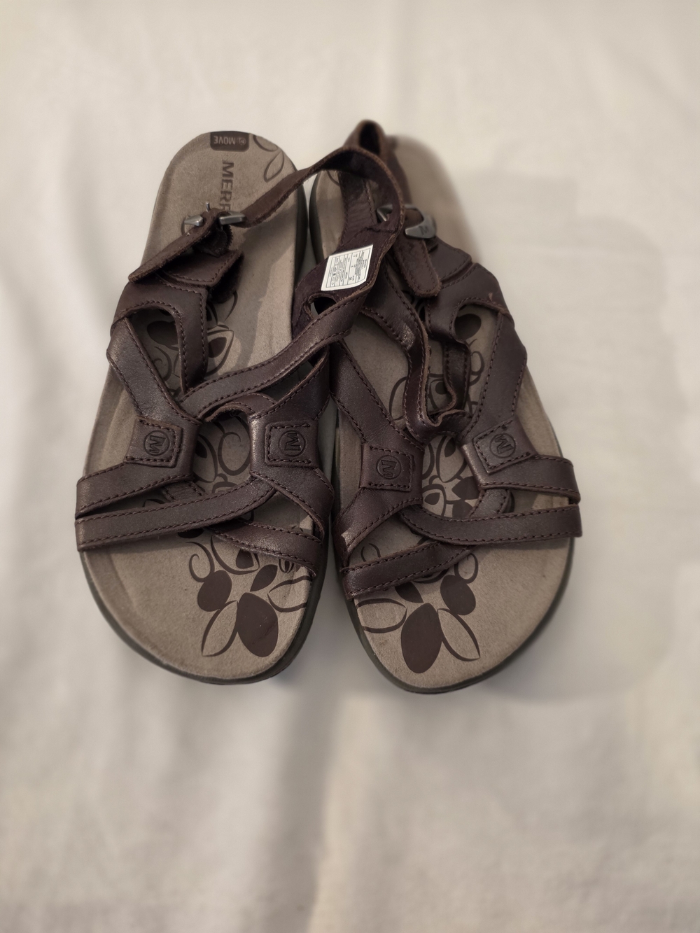 Merrell Dark Brown Leather Strappy Sandals